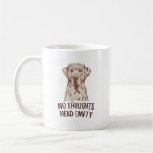 No Thoughtsヘッドエンプティラブラドール コーヒーマグカップ (左)