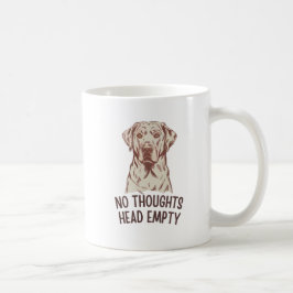 No Thoughtsヘッドエンプティラブラドール コーヒーマグカップ