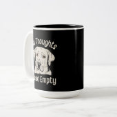 No Thoughts Head Empty Labrador ツートーンマグカップ (正面左)