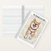 No Thoughts, Just Vibes – Shiba Inu Sketch Journal ノートブック (内側)