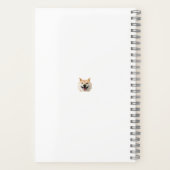 No Thoughts, Just Vibes – Shiba Inu Sketch Journal ノートブック (裏面)
