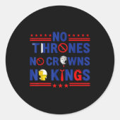 No Thrones No Crowns No Kings ラウンドシール (正面)