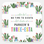 No Time to Fiesta Three-Esta Fiesta 3rd誕生日 スクエアシール (正面)