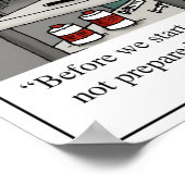 No Time to Practice Music Lessons Doctor Cartoon ポスター (角)