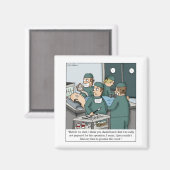 No Time to Practice Music Lessons Doctor Cartoon マグネット (正面/裏面)