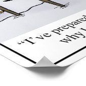 No Time to Practice Piano Lesson Cartoon ポスター (角)