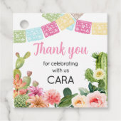 No Time to Siestaフィエスタバースデーパーティースクエア フェイバータグ (正面)