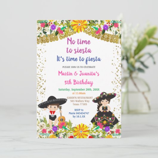 No Time to Siestaフィエスタ誕生日 招待状 (スタンド正面)