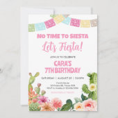 No Time to Siesta Fiesta誕生日パーティー 招待状 (正面)
