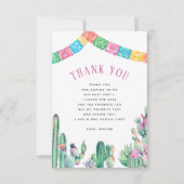 No Time To Siesta First Fiesta Girl Birthday サンキューカード (正面)