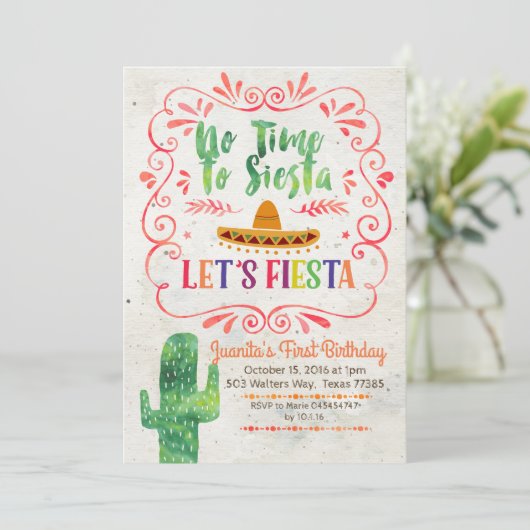 No Time to Siesta, Let's Fiesta招待状 招待状 (スタンド正面)