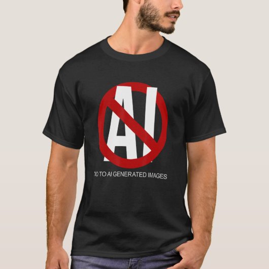No To AI生成イメージ Tシャツ (正面)