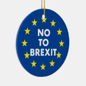 No To Brexitクリスマスツリーの装飾 セラミックオーナメント (右)
