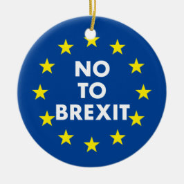 No To Brexitクリスマスツリーの装飾 セラミックオーナメント