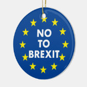 No To Brexitクリスマスツリーの装飾 セラミックオーナメント (左)
