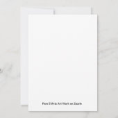 No to Morningsおもしろい引用文緑の水色 招待状 (裏面)