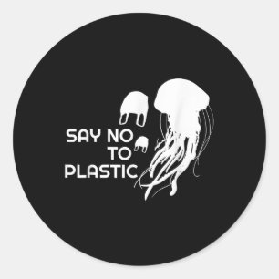 No To Plastic Environmental Protection海anima ラウンドシール