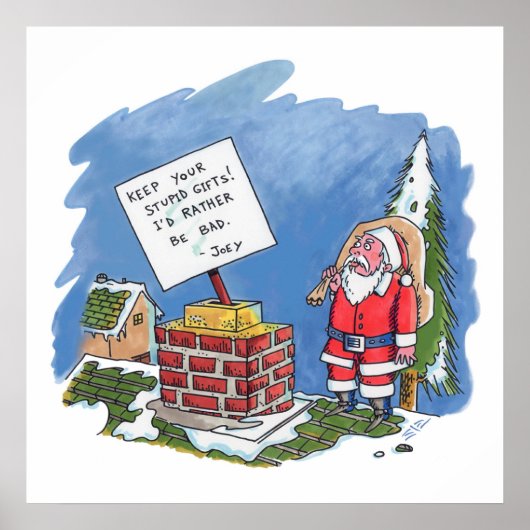 No To Santaの値マットポスター ポスター (正面)