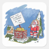 No To Santaの大きい四角のシール スクエアシール (正面)