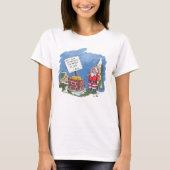 No To Santa女性白Tシャツ Tシャツ (正面)