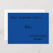 No to the Supreme Court! ポストカード (正面/裏面)
