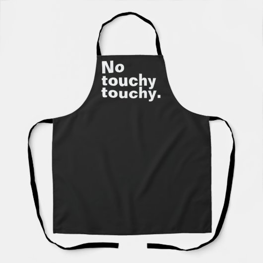 No touchy内向きおもしろいデザイン エプロン (正面)