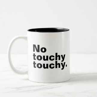 No touchy内向きおもしろいデザイン ツートーンマグカップ