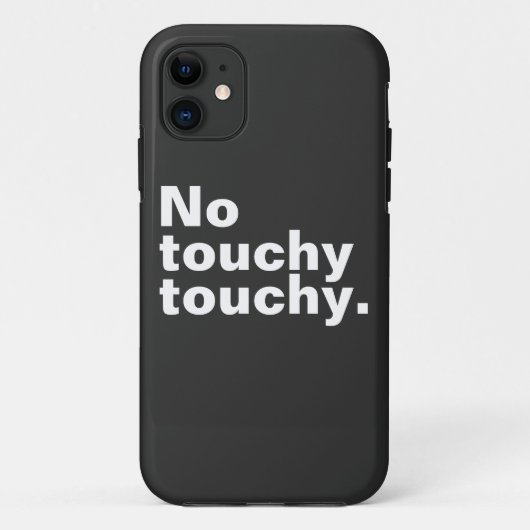 No touchy内向きおもしろいデザイン Case-Mate iPhoneケース (裏面)