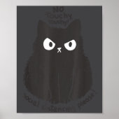 No Touchy Social Distancing Please Funny Angry Cat ポスター (正面)