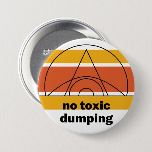 No Toxic Dumpingボタン 缶バッジ (正面&裏面)