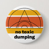 No Toxic Dumpingボタン 缶バッジ (正面)
