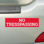 NO TRESPASINGサイン/シール バンパーステッカー (車上)