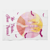 No Tricks Just Treat 不気味 Castle Halloween キッチンタオル (横)