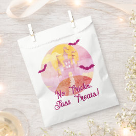 No Tricks Just Treat 不気味 Castle Halloween フェイバーバッグ