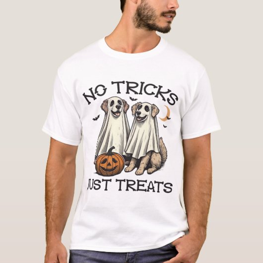 No Tricks Just Treats Dog Halloween Shirt Classic Tシャツ (正面)