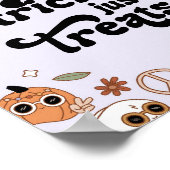 No Tricks Just Treats Ghost Halloween Birthday ポスター (角)