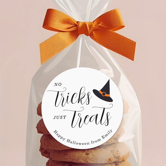 No Tricks Just Treetsハッピーハローウィン ラウンドシール