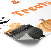 "No Tricks & Treets"ブーかわいい幽霊ゲーム ポスター (角)