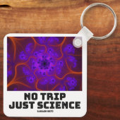 No Trip Just Science Mandelbrot Julia Set Fractal キーホルダー (裏面)