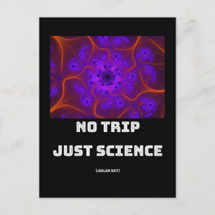 No Trip Just Science Mandelbrot Julia Set Fractal ポストカード
