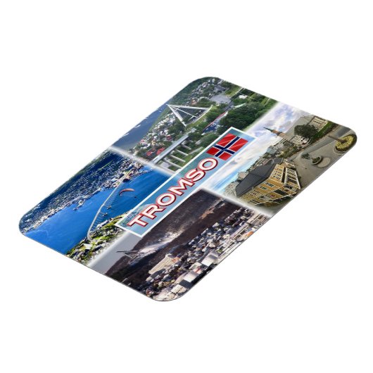 NO Tromso – 空中表示 – アーティック大聖堂 マグネット (左側)