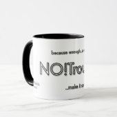 NO!Trouble. ベーシックロゴ 黒アウトライン マグカップ (正面左)