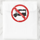 NO Tuk-Tukタクシーヴィンテージ⚠タイの道路標識⚠ ラウンドシール (バッグ)