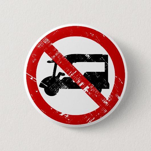 NO Tuk-Tukタクシーヴィンテージ⚠タイの道路標識⚠ 缶バッジ (正面)