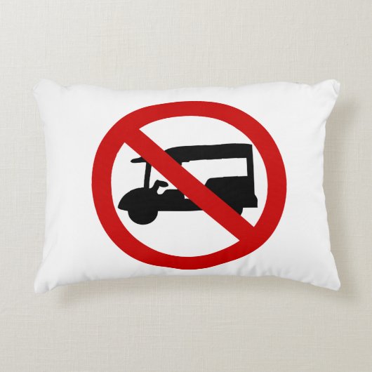 NO Tuk-Tukタクシー⚠タイの道路標識⚠ アクセントクッション (正面)