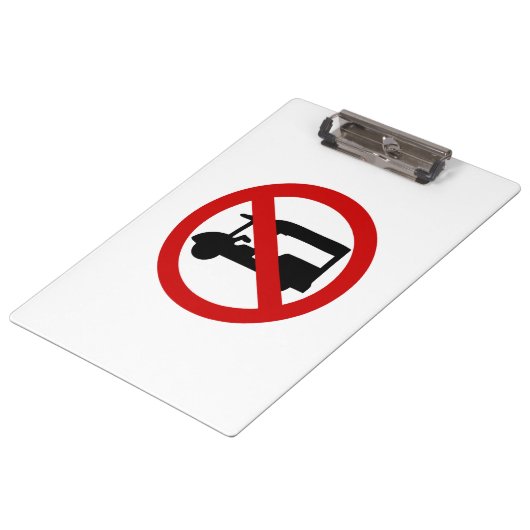 NO Tuk-Tukタクシー⚠タイの道路標識⚠ クリップボード (アングル)