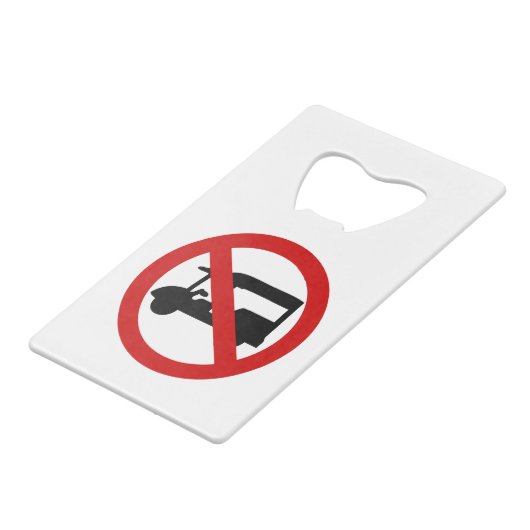 NO Tuk-Tukタクシー⚠タイの道路標識⚠ クレジットカード栓抜き (正面アングル)