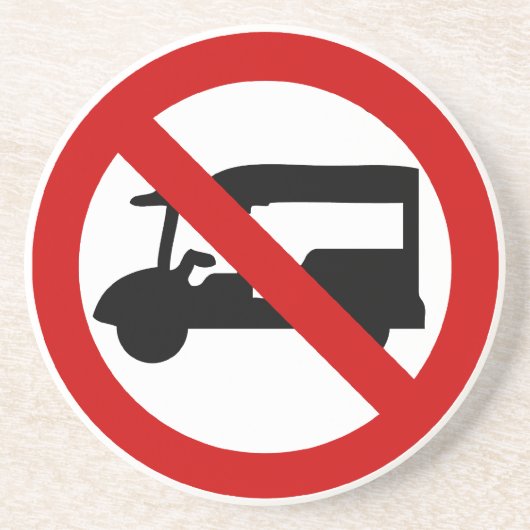 NO Tuk-Tukタクシー⚠タイの道路標識⚠ コースター (正面)