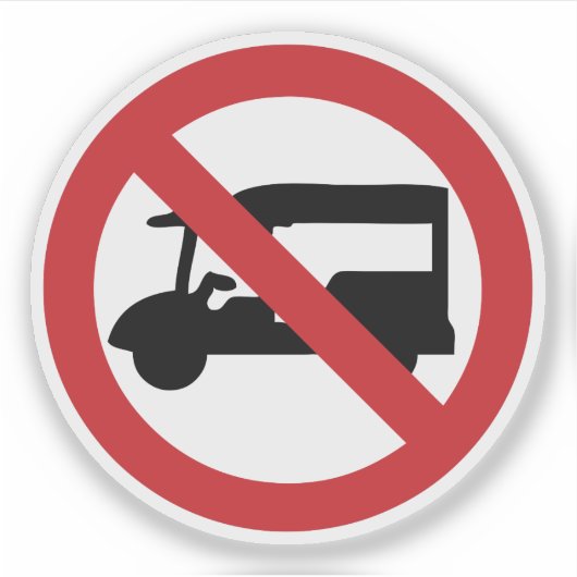 NO Tuk-Tukタクシー⚠タイの道路標識⚠ シール (正面)