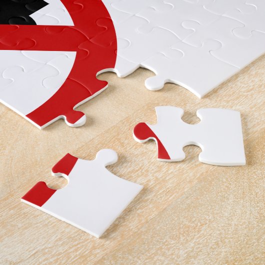 NO Tuk-Tukタクシー⚠タイの道路標識⚠ ジグソーパズル (側面)